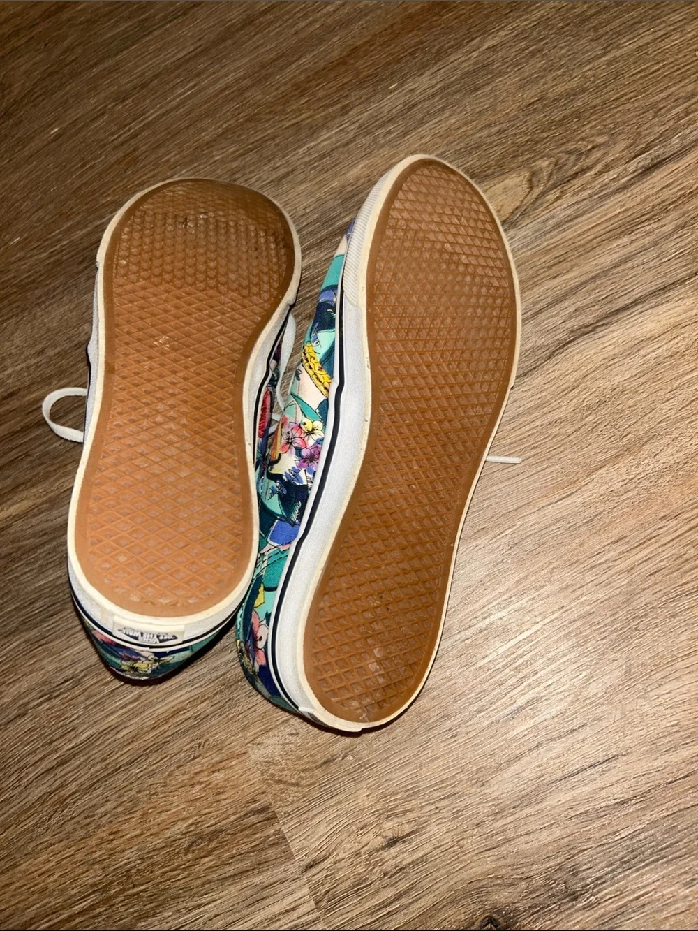 Vans Women's Floral Canvas Low-Top Sneakers - Blue, Green, Yellow